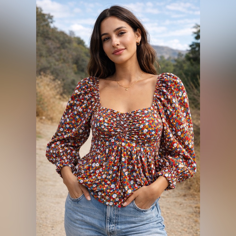 Entro Floral Top Size Small
